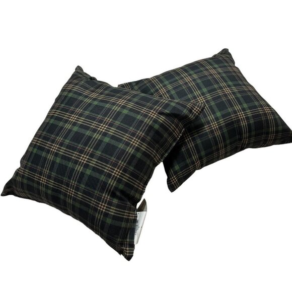 DENY Designs Other - Christmas Plaid Square Throw Pillow Green Deny Designs 12x12 Set Of 2